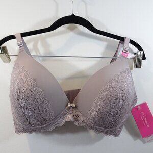 Isaac Mizrahi FABTECH BRA MESH LACE COMFY BRA Wireless Size 36D NEW Lavender